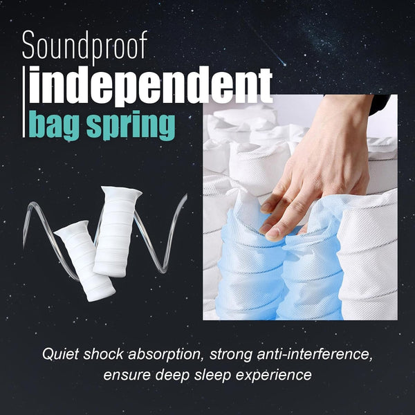 King Mattress 12 Inch King Size Mattress 80"*76"*12" Healthy Material Soft Comfortable Breathable Four-Sided Reinforcement Quiet Easy to Clean Vacuum Packed King Mattress White3