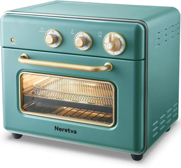 21 QT Capacity and 6-In-1 Multifunctional Toaster Oven & Air Fryer | Compact Toaster Ovens Countertop, 1500W Rapid Heat and All Stainless Steel Use for Bake/ Toast/ Broil/ Air Fryer/ Defrost1