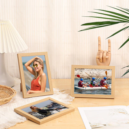 16 Pack 5 X 7 Inch Wooden Picture Frames, Rustic and Farmhouse Wood Picture Frames for Desk Craft, Ideal for Table, Home and Wall Decor5