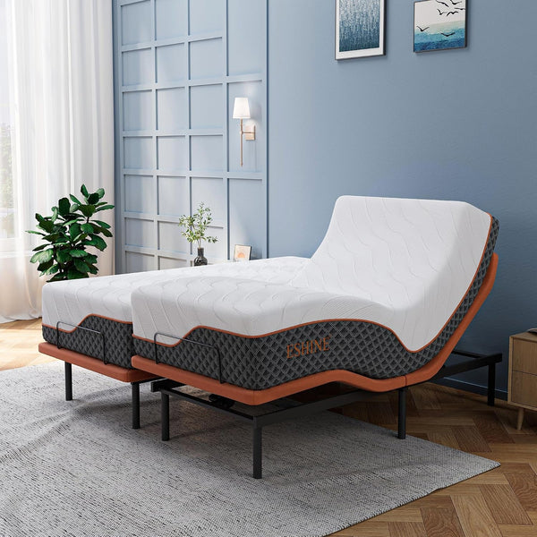 Split King Adjustable Bed Frame 14" Hybrid Matt with Dual USB1