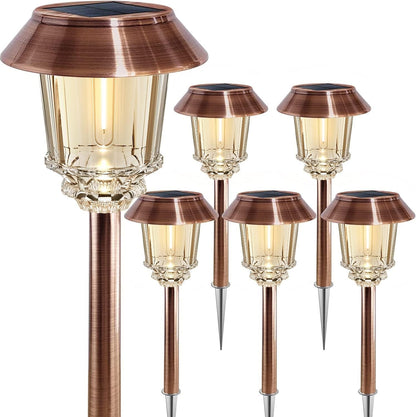 Solar Pathway Lights Outdoor - 6 Pack Solar Garden Lights, 10-40 LM Dimmable Solar Lights Outdoor Waterproof Auto On/Off IP 65 Solar Powered Landscape Lighting for Patio Walkway Driveway1