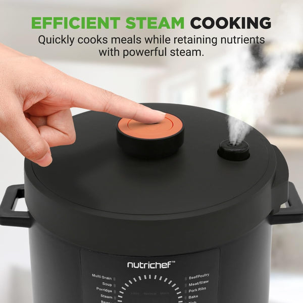 Electric Pressure Cooker 6 Quart Capacity | 9 Function Digital Countertop Pressure Cooker | Adjustable Time & Temperature | Cook, Bake, Steam, Broil, & Braise | 13.1 X 11.4 in | Black7
