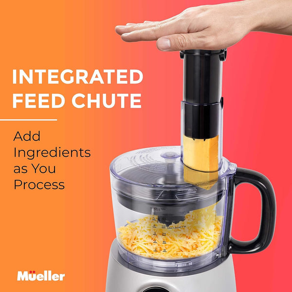 Mueller Ultra Prep Food Processor Chopper for Dicing, Slicing, Shredding, Mincing, and Pureeing, Food Chopper for Vegetables, Meat, Grains, Nuts, 8 Cup, Silver | for Dicing, Slicing, Shredding, Mincing, Pureeing, Food Chopper for Vegetables, Meat, Grains, Nuts, Silver9