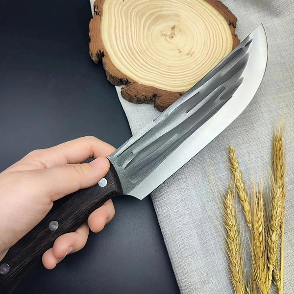 Meat Cleaver, 7.5 Inch Kitchen Meat Cleaver Forged Chef Knife Sharp Butcher Knife Slicing Boning Cooking Knife Vegetable Cutting Fruit Paring Tools4