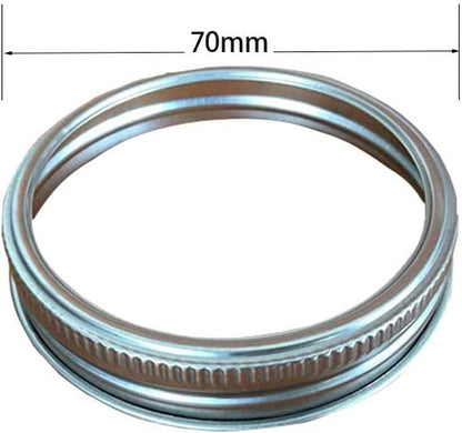 Regular Mouth Mason Jar Replacement Rings or Tops 24Pcs for Tinplate Metal | Durable & Rustproof Bands/Rings for Mason Jar, Jar, Canning Jars,Storage (Set of 24 Regular Mouth)2