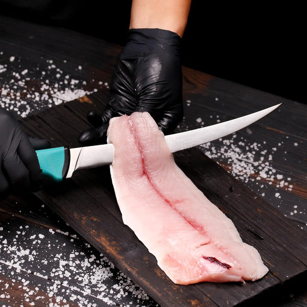 Professional Fish Fillet Knife & Boning Knife 9.5 Inch - High-Carbon Steel Blade for Fish,Meat & Poultry - Flexible Curved Design for Precise Deboning,Slicing,And Sushi Preparation6