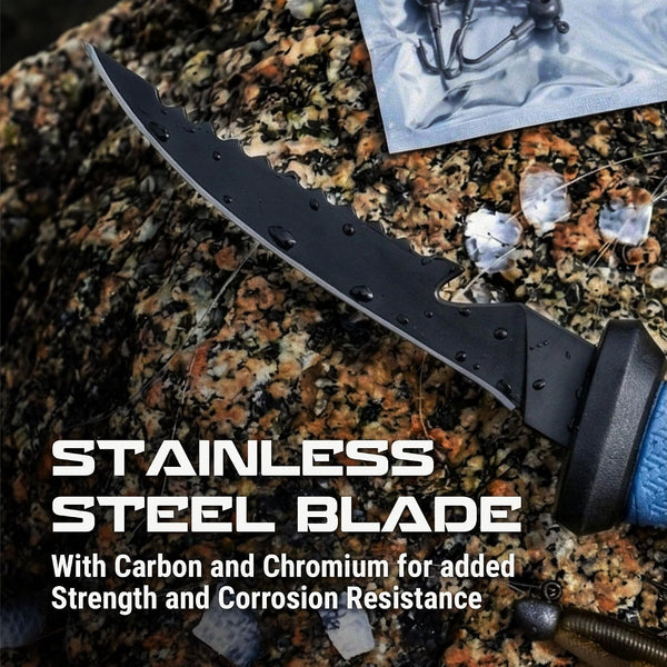 Fishing Knife, High Performance Stainless Steel Blade with Non-Slip Grip Handle and Protective Sheath for Freshwater and Saltwater Fishing, 5 Inch Bait Knife3