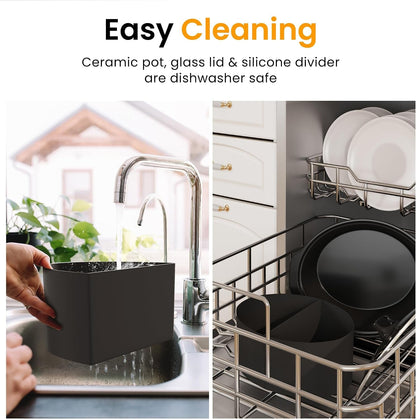 2 in 1 Silicone Slow Cooker Liners Fit for Crock Pots 6 Quart, Reusable Crock Pot Divider Insert, Bpa Free, Cooking Accessories for Crockpots, Grey8