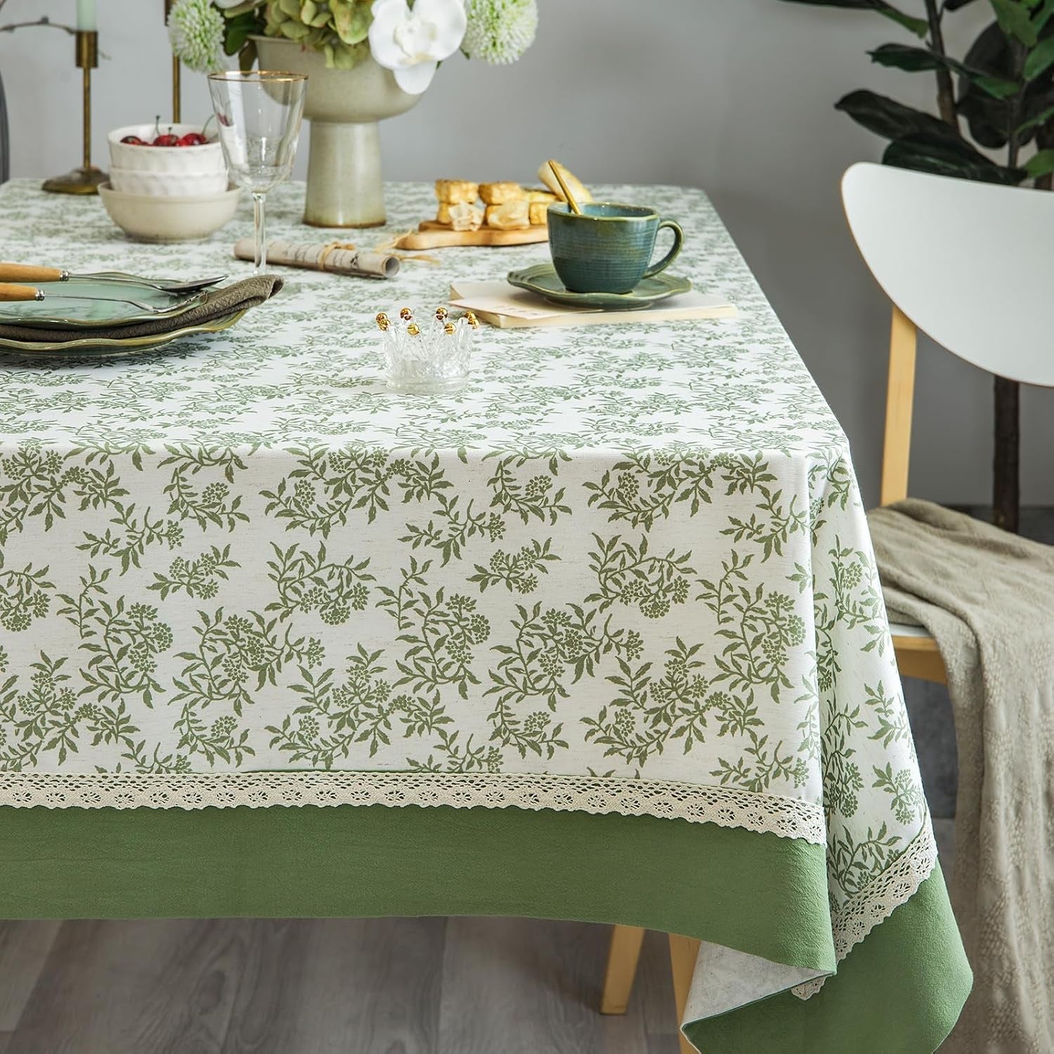 rustic-tablecloth-solid-cotton-fabric-bordered-retro-tablecloths-classic-plant-leaf-printed-linen-fabric-table-cover-farmhouse-decoration-55x102-inches-rectangle-oblong-green-for-kitchen