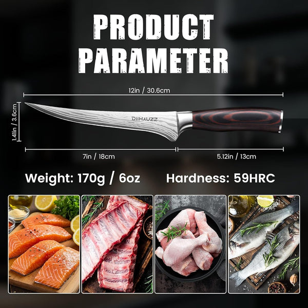 7 Inch Fillet Knife, Razor Sharp Boning Knife for Fish2