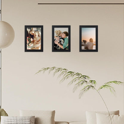 4X6 Photo Frames for Wall and Tabletop Display, 4 by 6 Black Picture Frames with HD Plexiglass, Set of 153