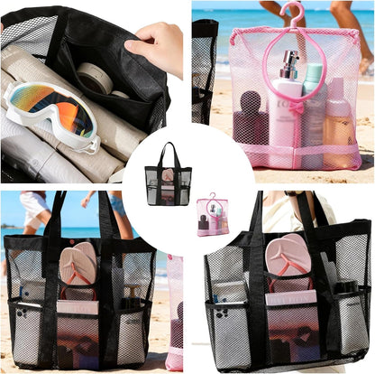 2Pcs Mesh Gym Shower Caddy, Portable Shower Bag7