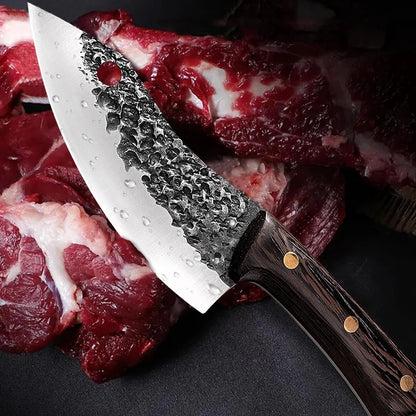 Meat Cleaver, 5.4 Inch Forged Boning Slaughter Knife Butcher Knife High Carbon Steel Fillet Knives Vegetable Chef Knives for Kitchen4
