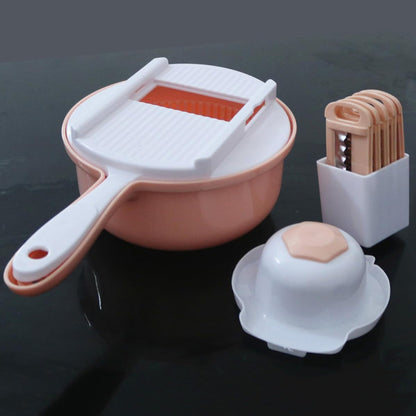 Multifunctional Portable Kitchen Grater Vegetable Slicer with Stainless Steel Blade and Abs Handle, for Efficient Grating and Peeling Random Color in Home7