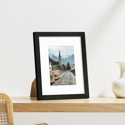 8X10 Picture Frames Set of 9 for Wall or Tabletop Display, Black2