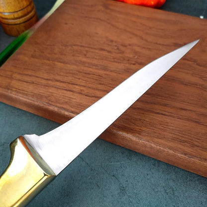 Meat Cleaver,Cleaver Knife 5.7 Inch Stainless Steel Boning Knife Kitchen Meat Cleaver with Wood Handle Chef Raw Fish Cutter Butcher Knife Outdoors Camping Knife (Color : without Sheath)4