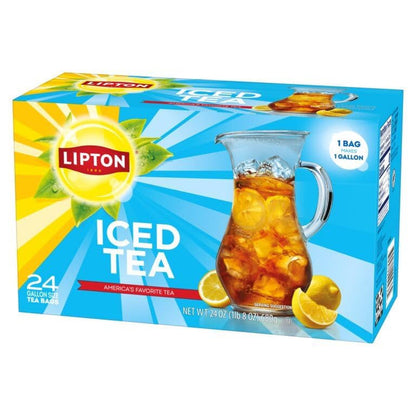 Lipton Unsweetened Iced Tea Bags, Gallon-Sized Zero Calories, 24 Total Tea Bags10