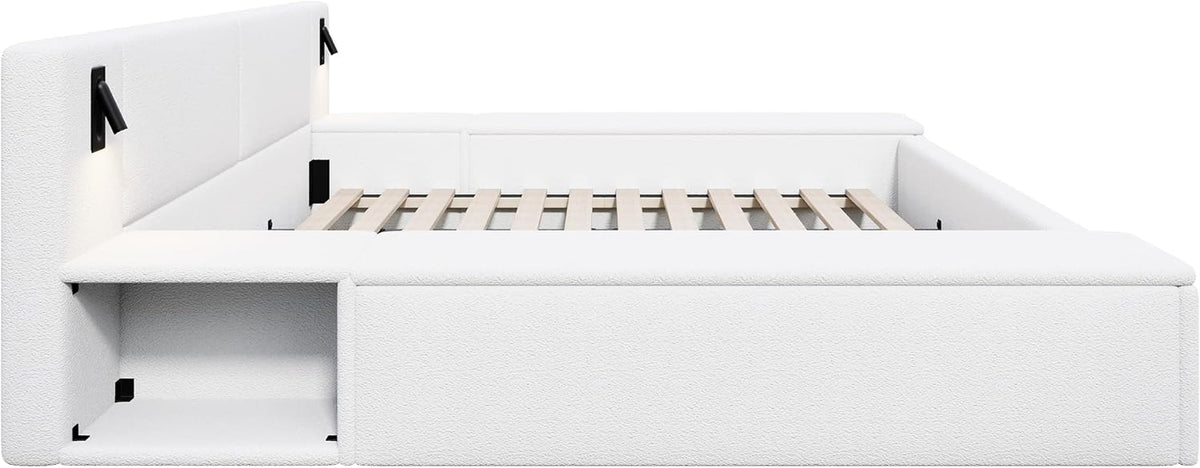 boucle-upholstered-platform-bed-with-headboard-hidden-storage-white