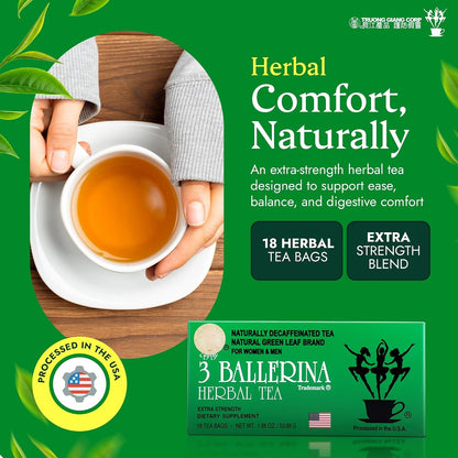 Tea Dieters Drink, Extra Strength, 18-Count Tea Bags | All-Natural & Caffeine-Free Ballerina Herbal Tea for Men & Women, Pack of 1 - Processed in the USA3