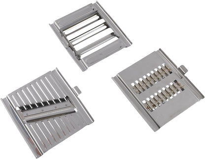 Steel Vegetable Slicer Set with Multipurpose Cheese Grater, Onion Chopper, Cabbage Cutter and Hand Peeler, 3-In-1 Compact Kitchen Tool Effortless Slicing,(4Pc)7