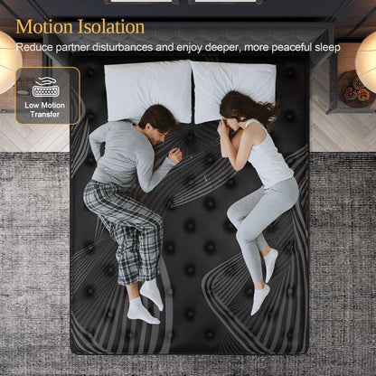 Queen Mattress, 14 Inch Hybrid Mattresses, Medium-Firm Feel with Pocket Springs & Cooling Gel Memory Foam, Certipur-Us Certified for Enhanced Support, Cooling & Motion Isolation3