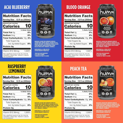 Probiotic Kombucha Zero Sugar Variety Pack, No Refrigeration Needed, Keto Friendly, Organic, Vegan, Gluten Free, 12Oz Cans (16 Pack)2