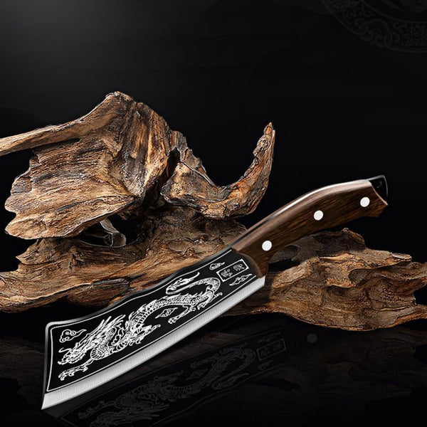 Meat Cleaver, 7.9 Inch Forged Butcher Knives Kitchen Chopping Chef Slicing Professional Handmade Meat Cleaver Cutter for Household(Chopping Knife)4