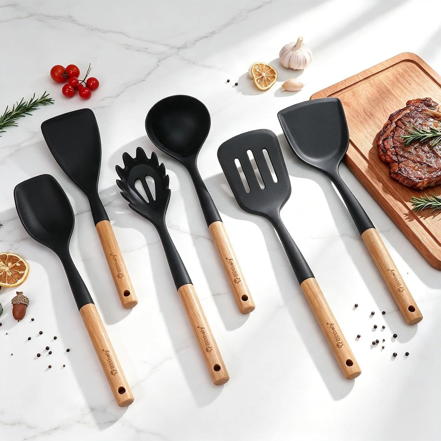 large-silicone-kitchen-utensils-set-6-pcs-nonstick-cooking-utensils-set-with-wooden-handle-heat-resistant-and-bpa-free-silicone-utensil-spatula-set-for-cooking-with-turner-spoon-and-ladleblack