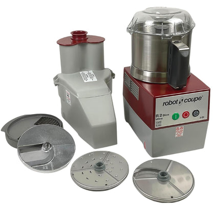 R2U DICE Combination Food Processor with 3 Quart Bowl, Stainless Steel, Continuous Feed & 4 Discs, 2 Hp, 120V,R2 DICE Ultra1