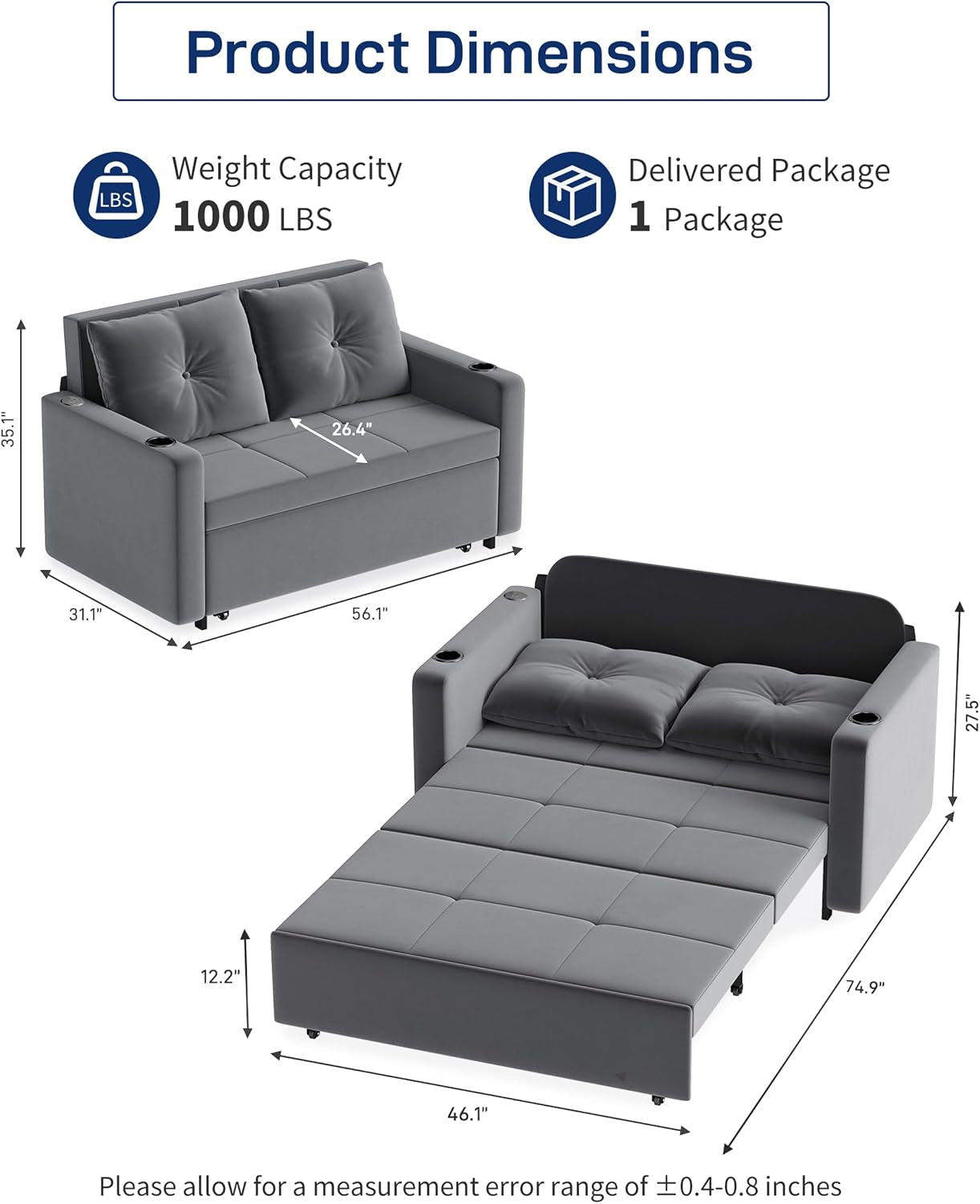 3-in-1-pull-out-couch-56-convertible-sofa-bed-velvet-sleeper-sofa