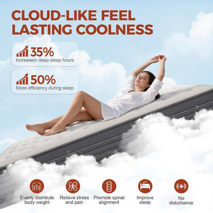 12 Inch Queen Mattress, Quiet Comfort for All Position Sleepers3