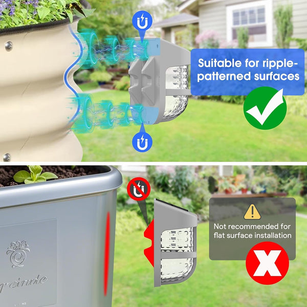 Energetic Solar Powered Garden Lights with Dusk to Dawn Sensors, Gray, 3 Pack3