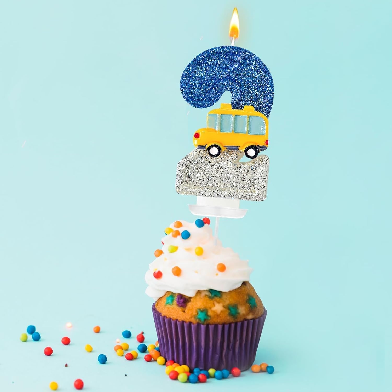 2st-birthday-number-candles-for-school-bus-blue-and-silver-birthday-decorations-for-boys-for-cakes-parties-anniversary-celebrations-bakery-decorations-number-02