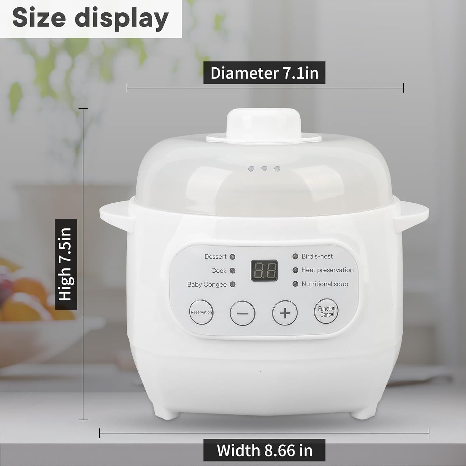 white-1l-mini-slow-cooker-with-steamer-basket-24-hour-timer-and-automatic-keep-warm-function-200w-smart-ceramic-electric-slow-cooker-kitchen-cooking-appliance