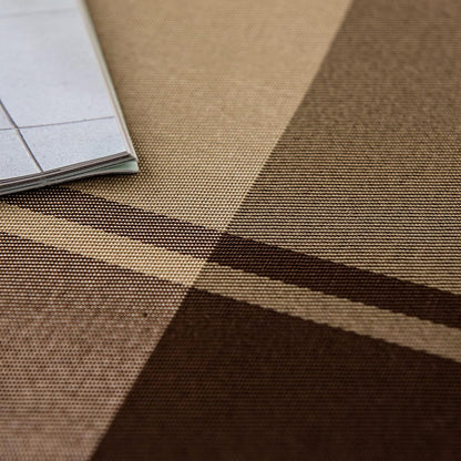 Rectangle Plaid Check Tablecloth Spill Proof Water Wrinkle Resistant Checkered Table Cover Party Holiday Outdoor Tabletop Decoration Kitchen Dining Room, 60" X 102", Taupe9