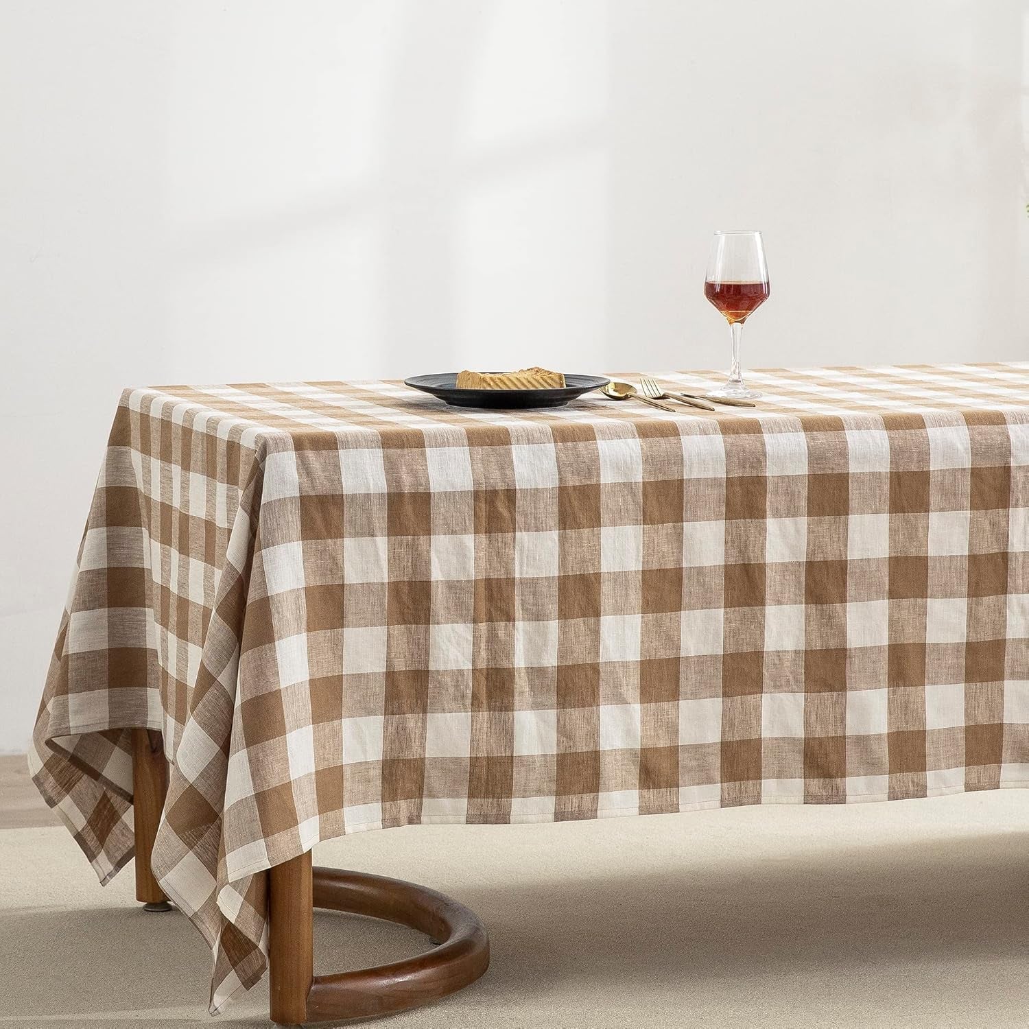 100-yarn-dyed-linen-rectangle-tablecloths-60x84inches-for-dining-buffet-parties-picnic-events-and-restaurants-decorative-halloween-thanksgiving-machine-washable-tablecloths-brown-plaid