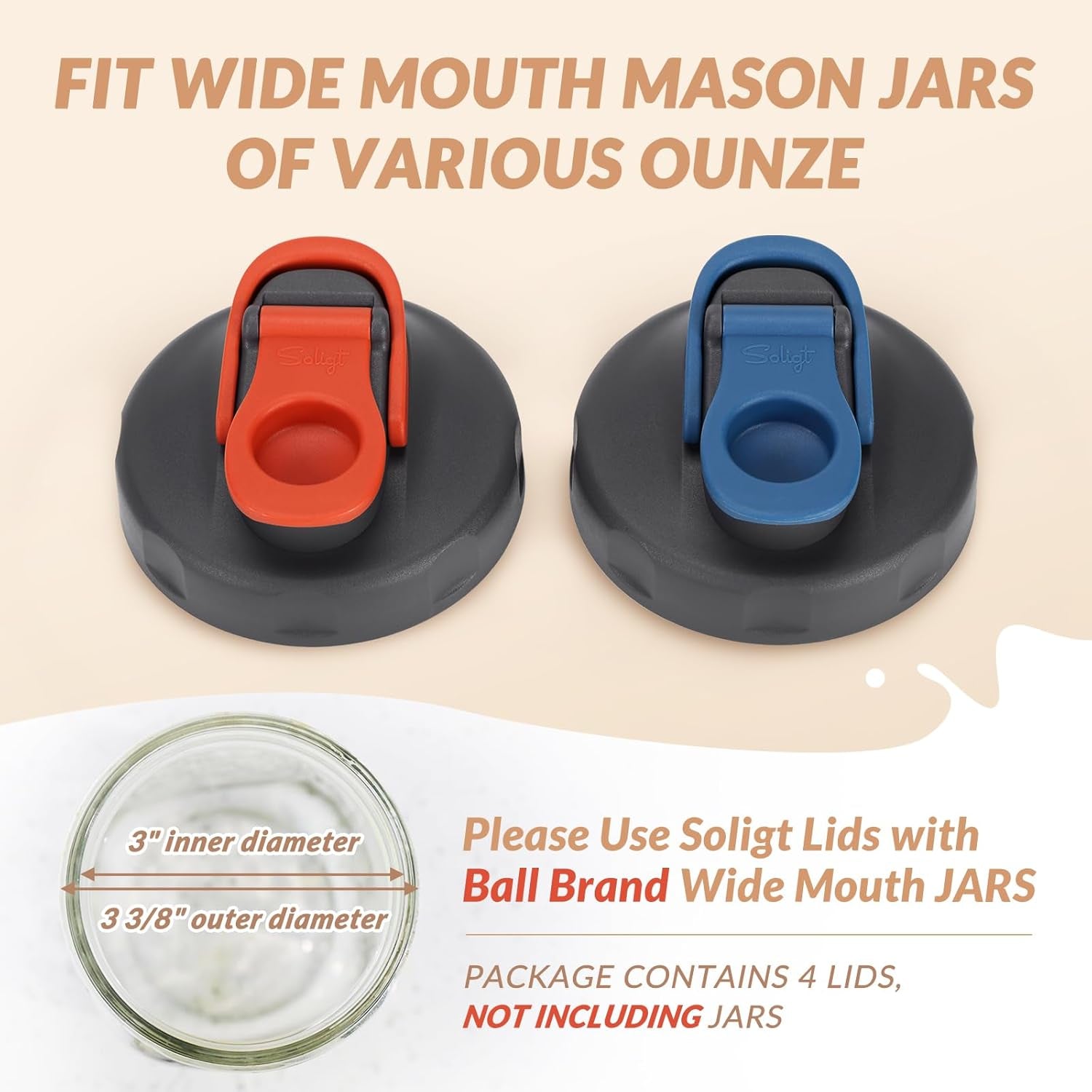 4-pack-mason-jar-lids-pour-spout-wide-mouth-flip-cap-leak-proof-2-gray-red-2-gray-blue-airtight-lids-for-ball-brand-wide-mouth-mason-jars-jars-not-included