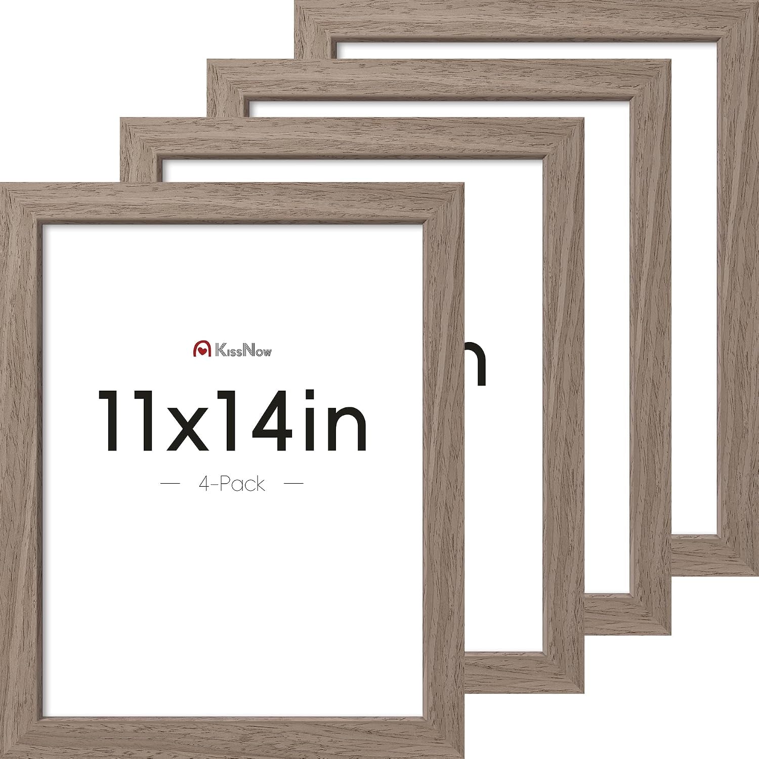 11x14-picture-frame-4-pack-walnut-solid-wood-gallery-wall-hanging