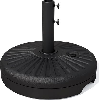 81.5Lb Max Capacity Outdoor Patio Umbrella Base, Black | Water Filled Umbrella Stand, Heavy Duty Market Umbrellas Base1