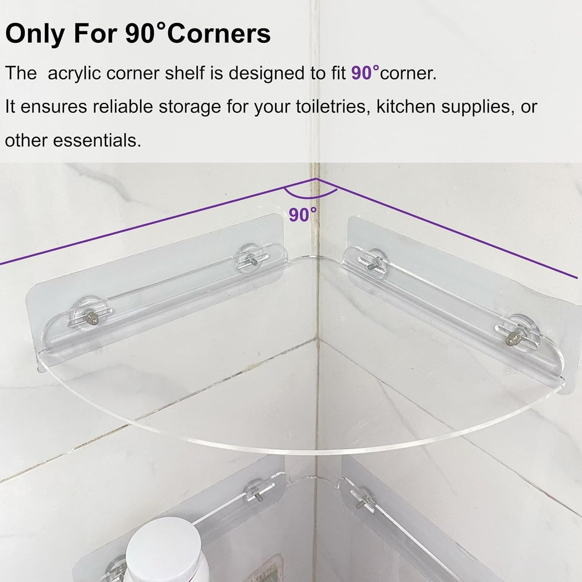 corner-shower-caddy-shelf-rack-2-tier-adhesive-shower-organizer-essentials-no-drilling-acrylic-bathroom-storage-rack-with-hooks-no-drilling-shelves-8-5x8-5-2-tier-clear