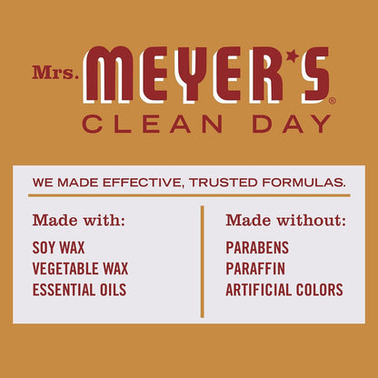 MRS. MEYER'S CLEAN DAY, Scented Soy Aromatherapy Candle, 35 Hour Burn Time, Made with Soy Wax and Essential Oils, Apple Cider, 7.2 Ounce7
