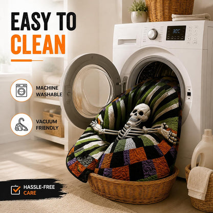 3D Halloween Rugs, 3D Skeleton Vortex Quilted round Halloween Rug, Eco-Friendly Machine Washable, Living Room Decor (Style-A,80Cm/32In)6