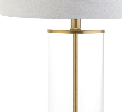 Collins Glass Table Lamp 29.25", Clear/Brass Gold4