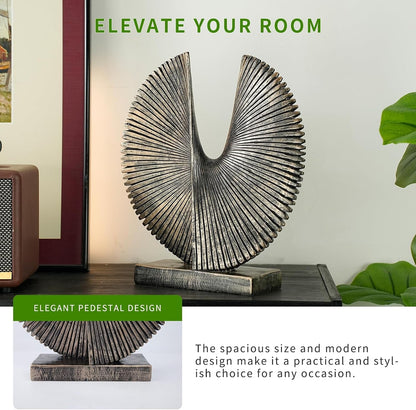 Modern Abstract round Decorative Sculpture , Dining Living Room Desk Decor,Geometric Home Decor Statues,Shelf Top Decor Aesthetics,Making It Perfect for Placing Coffee Tables or Office Shelves4