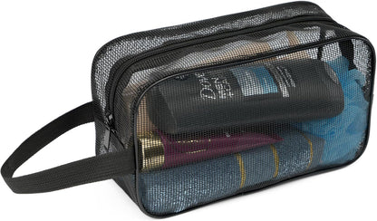Mesh Shower Caddy Bag for Bathroom Gym Camping Portable Travel Mesh Toiletry Bag for Women Men1