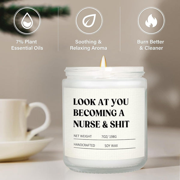 Nurse Gifts for Women Men- Funny Nurse Candle, Nursing School3