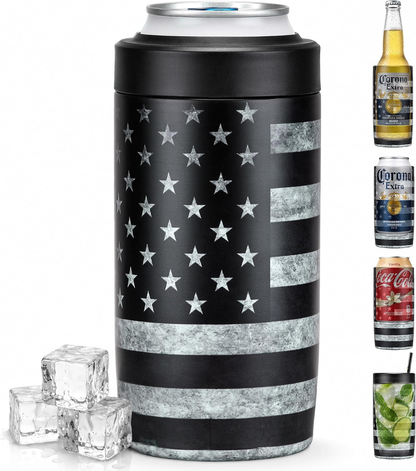 4-in-1-slim-can-cooler-easy-to-hold-insulated-beer-can-holder-double-walled-stainless-steel-for-all-12-oz-cans-black-america-flag-2