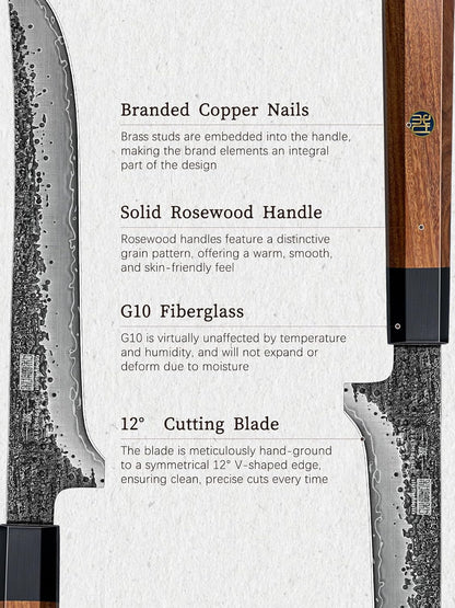 Fillet Knife 7 Inch, Japanese Boning Knife in High Carbon Steel3