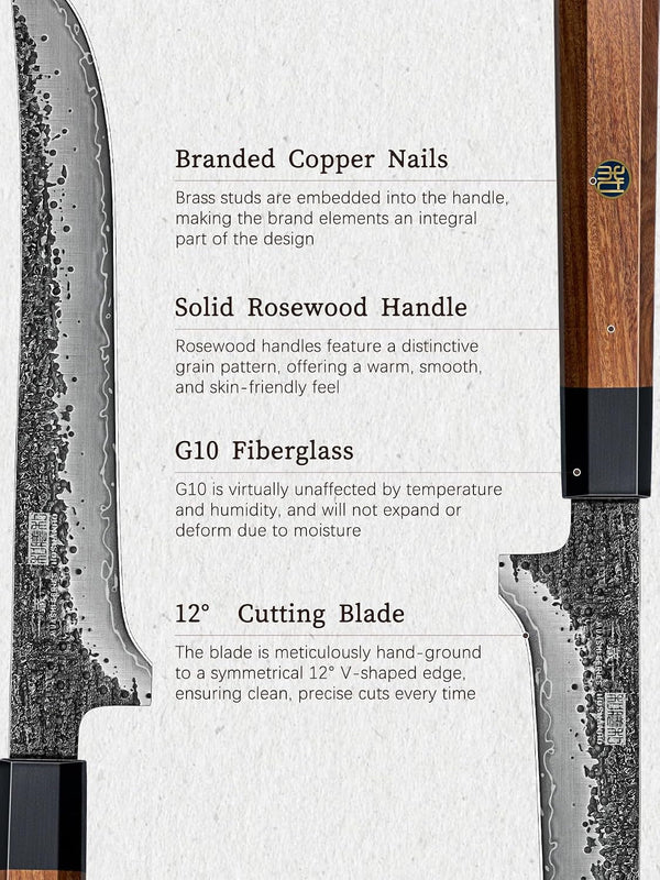 Fillet Knife 7 Inch, Japanese Boning Knife in High Carbon Steel3