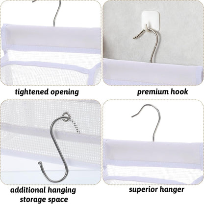 Mesh Shower Caddy Hanging, Hanging Mesh Shower Caddy Organizer, Portable Bathroom Storage Bag with Rotatable Hook for Dorm, Gym, Travel, RV and Swimming5